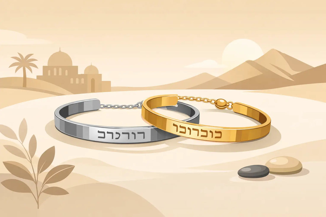 Hebrew Engraved Bracelets for Daily Wear